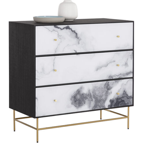 Cordero Black / Antique Brass Dresser
